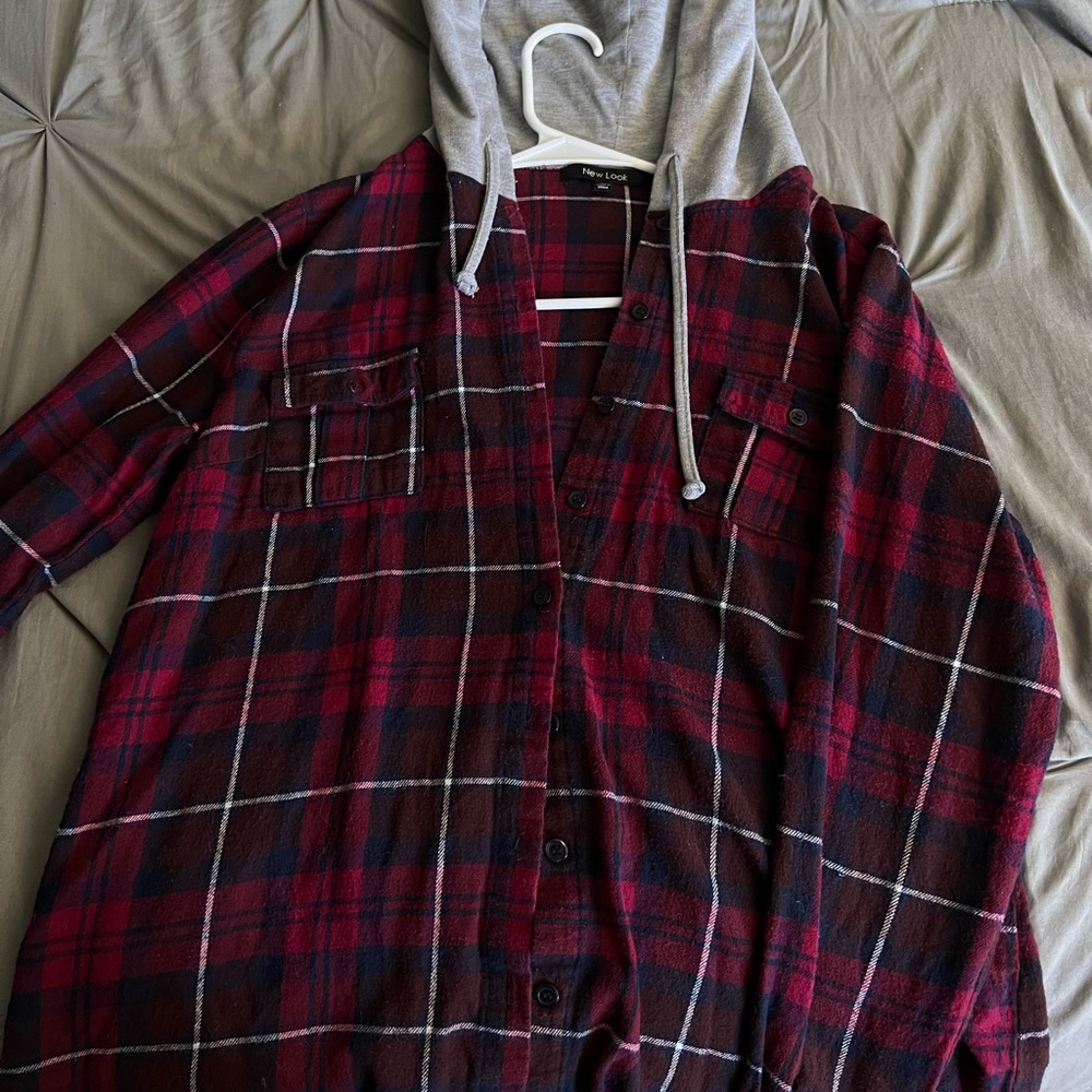 Plaid Flannel With Hood